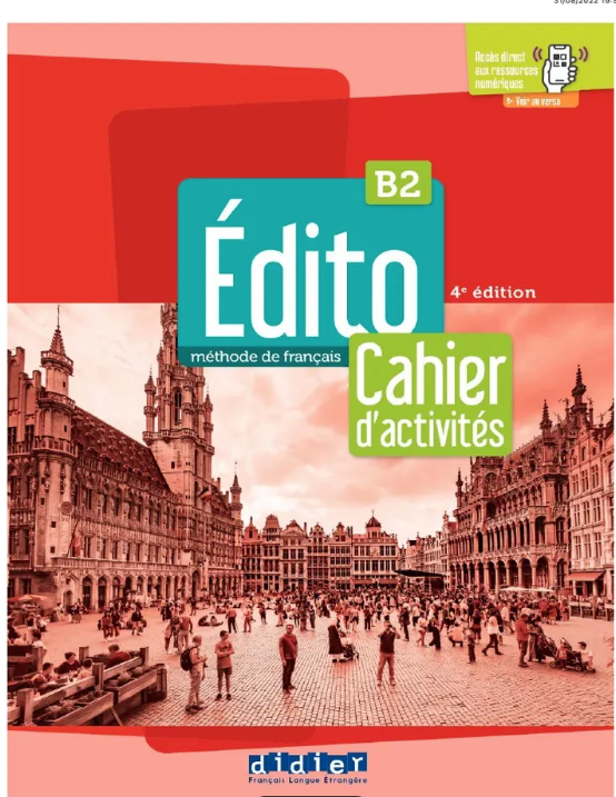 Edito B2 - Cahier d'exercises (Workbook)